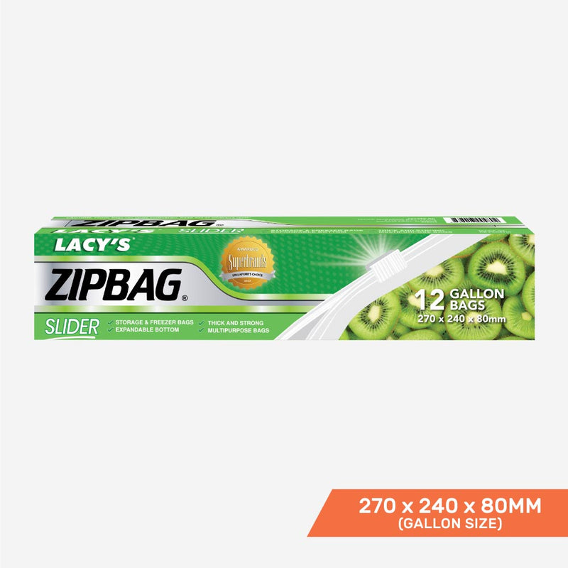 Lacy's Zipbag Slider - Gallon Bag 270x240x80mm